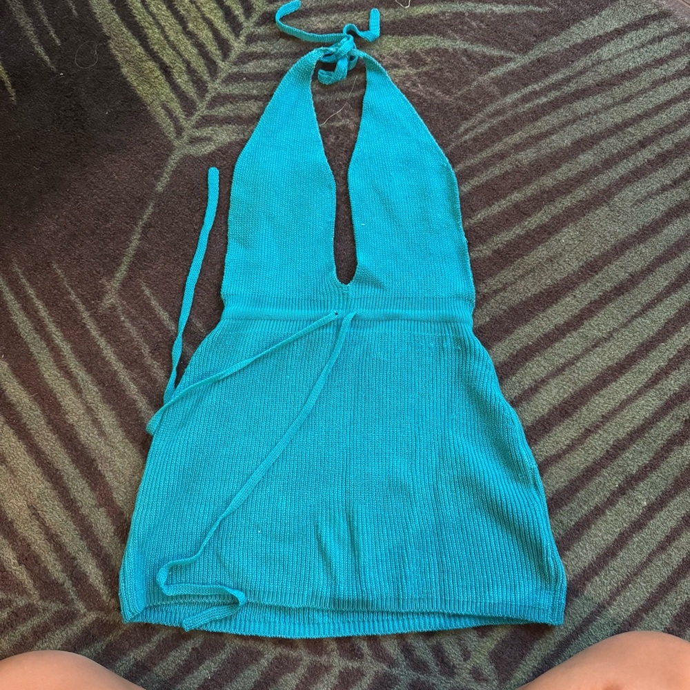 SHONDEL AZORES Turquoise Knit Cover Up